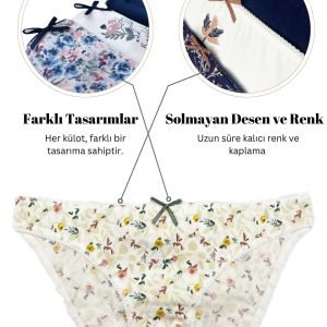 Alternative view of 3'lü Ekonomik Paket Flowers Garden 2700 Pamuklu Basic Baskı Ve Desenli Brief Külot