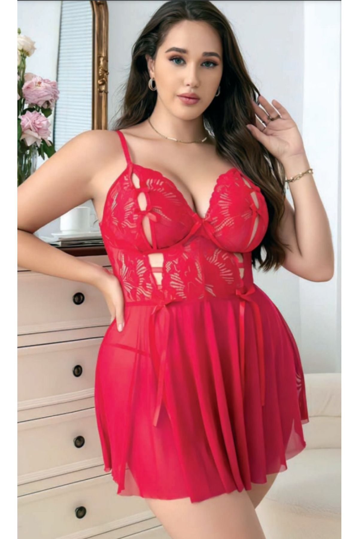 NIGHTLIGHT 3628 Fantazi Takım KIRMIZI - XL-XXL