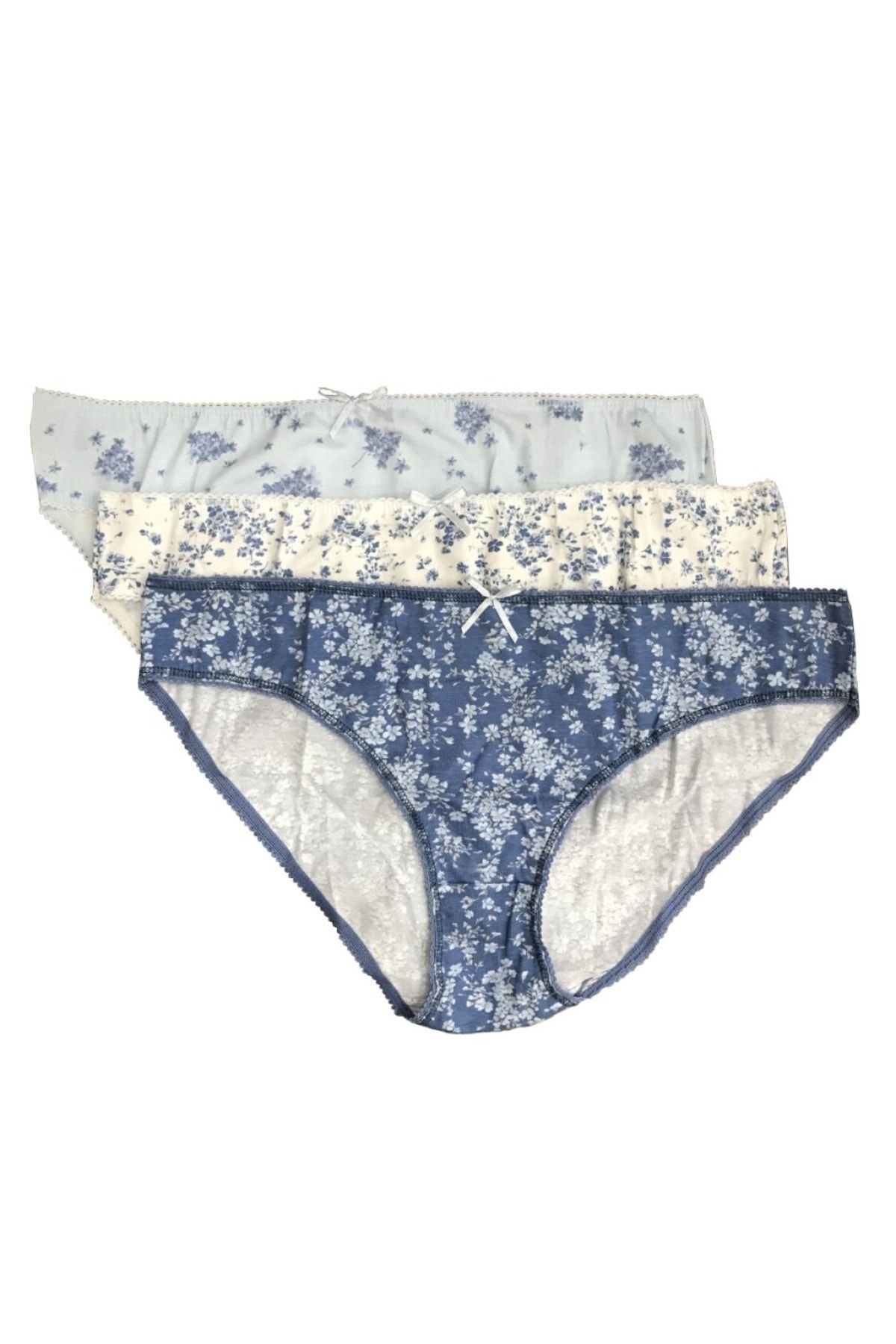 Kadın Ersk790 Desenli Slip 3'lü 01261 - Görsel 4