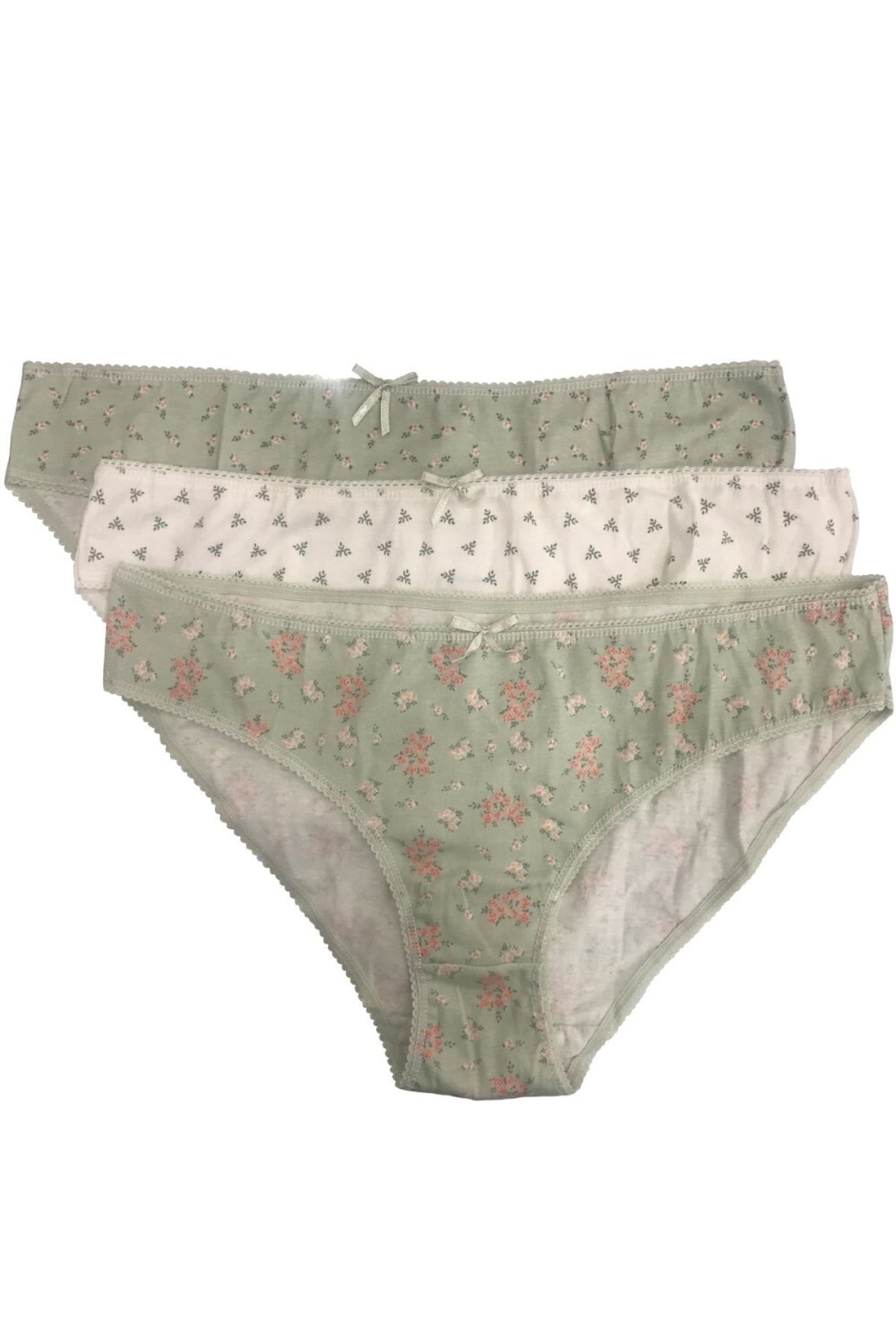 Kadın Ersk790 Desenli Slip 3'lü 01261 - Görsel 2